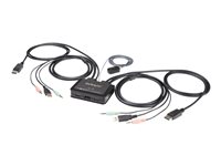 StarTech.com Switch KVM 2 Puertos DisplayPort - DP - con Cables de 1,2m Incorporados - Independiente del OS - con Audio - SV211DPUA4K - conmutador KVM / audio - 2 puertos