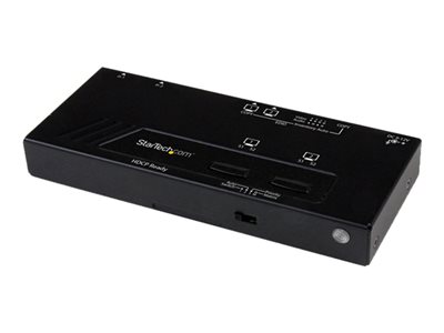  STARTECH.COM  Switch Matricial HDMI de 2x2 con Conmutado Automático y Prioritario - Selector Conmutador Matrix 1080p Mando a Distancia EDID - interruptor de vídeo/audio - 2 puertosVS222HDQ