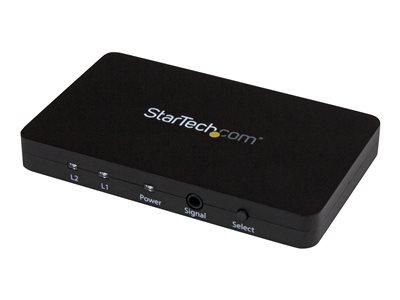  STARTECH.COM  Switch Selector Automático HDMI con Chasís de Aluminio y  MHL - Conmutador 4K 30Hz - interruptor de vídeo/audio - 2 puertosVS221HD4K