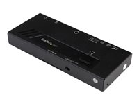 StarTech.com Switch Selector Automático HDMI de 2 Puertos - Conmutado Rápido 4K con Detección Automática y Control Serie - interruptor de vídeo/audio - 2 puertos