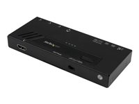 StarTech.com Switch Selector Automático HDMI de 4 Puertos - Conmutado Rápido 4K con Detección Automática y Control Serie - interruptor de vídeo/audio - 4 puertos