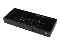 StarTech.com Switch Selector Matricial HDMI 2x2 - Conmutador 4K con Detección Automática y Control Serie - interruptor de vídeo/audio - 2 puertos