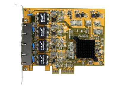  STARTECH.COM  Tarjeta Adaptador de Red PCI Express PCI-E Ethernet Gigabit con 4 Puertos RJ45 de 1Gbps - adaptador de red - PCIe - Gigabit Ethernet x 4ST1000SPEX43