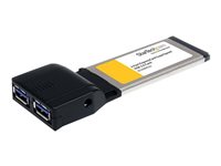 StarTech.com Tarjeta Adaptador ExpressCard/34 USB 3.0 de 2 Puertos con UASP - Controladora SuperSpeed 34 mm - 2x USB A Hembra - adaptador USB - ExpressCard - USB 3.0 x 2