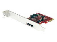 StarTech.com Tarjeta Adaptadora Controladora PCI Express PCIe 1 Puerto eSATA - 1x eSATA Externo - 1x SATA Interno - SATA III 6Gbps - controlador de almacenamiento (RAID) - SATA 6Gb/s / eSATA 6Gb/s - PCIe 2.0 x1