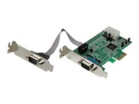 StarTech.com Tarjeta Adaptadora PCI Express PCIe de 2 Puertos Serie de Perfil Bajo RS232 UART 16550 Serial - 2x DB9 Macho - Low Profile - adaptador serie - PCIe - RS-232 x 2