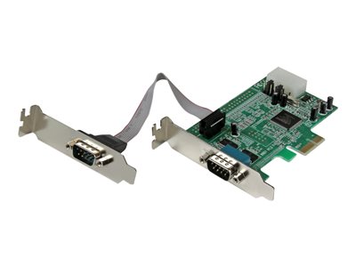  STARTECH.COM  Tarjeta Adaptadora PCI Express PCIe de 2 Puertos Serie de Perfil Bajo RS232 UART 16550 Serial - 2x DB9 Macho - Low Profile - adaptador sePEX2S553LP