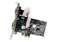 StarTech.com Tarjeta Adaptadora PCI Express PCIe de 4 Puertos Serie Cable Multiconector UART 16950 RS232 Serial - 4x DB9 Macho - Breakout - adaptador serie - PCIe 1.1 - 4 puertos