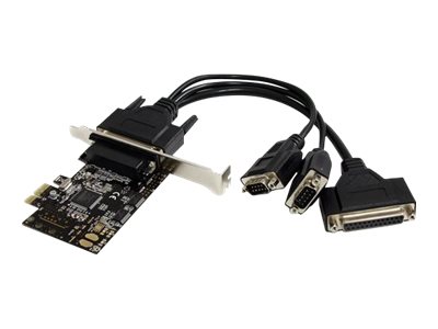  STARTECH.COM  Tarjeta Adaptadora PCI Express PCIe PCI-e 2 Puertos Serie 1 Paralelo con Breakout Cable Multiconector RS232 Serial DB9 DB25 - adaptador pPEX2S1P553B