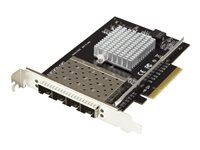 StarTech.com Tarjeta de Red PCI Express para Servidores con 4 Puertos SFP+ - Tarjeta de Red de 10 Gibabits con Chip Intel XL710 - adaptador de red - PCIe x8 - 10 Gigabit SFP+ x 4
