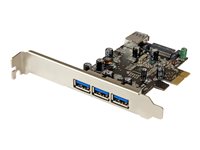 StarTech.com Tarjeta PCI Express con 4 Puertos USB 3.0 - 3x Externos y 1x Interno - adaptador USB - PCIe 2.0 - USB 3.0 x 4