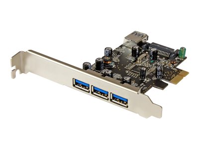  STARTECH.COM  Tarjeta PCI Express con 4 Puertos USB 3.0 - 3x Externos y 1x Interno - adaptador USB - PCIe 2.0 - USB 3.0 x 4PEXUSB3S42