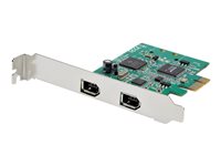 StarTech.com Tarjeta PCI Express de 2 Puertos FireWire 1394a - Adaptador PCI-E FW400 con Bracket de Perfil Bajo/Completo - adaptador para FireWire - PCIe - FireWire x 2 - Conforme a la TAA