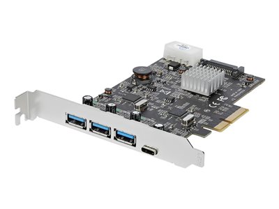  STARTECH.COM  Tarjeta PCI Express USB 3.1 de 10 Gbps de 4 Puertos con 2 Canales Dedicados - 3x USB-A y 1x USB C - Hub Ladrón USB Interno - adaptador USB - PCIe 3.0 x4 - USB 3.1 Gen 2 x 3 + USB-C 3.1 Gen 2 x 1PEXUS313AC2V