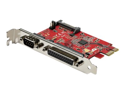  STARTECH.COM  Tarjeta PCIe con Puerto Serie y Paralelo - Tarjeta PCI Express Combo con 1 Puerto DB25 Paralelo y 1 Puerto DB9 RS232 Serie - Tarjeta de EPEX1S1P950