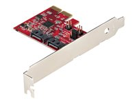 StarTech.com Tarjeta PCIe SATA - Tarjeta PCI Express Controladora de 2 Puertos SATA de 6Gbps - Perfil Completo o Bajo - Adaptador PCI Express a SATA - SATA RAID ASM1062R (2P6GR-PCIE-SATA-CARD) - controlador de almacenamiento - SATA 6Gb/s - PCIe 2.0 x2 2P6GR-PCIE-SATA-CARD