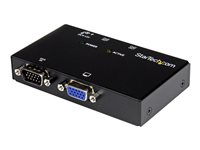 StarTech.com Transmisor Extensor de Vídeo VGA 2 Puertos por cable cat5 UTP Ethernet Cat5 - 2xRJ45 - 1x HD15 Macho - 1x HD15 Hembra - amplificador de vídeo