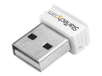  STARTECH.COM  USB 150Mbps Mini Wireless N Network Adapter - 802.11n/g 1T1R USB WiFi Adapter - White USB Wireless Adapter - Wireless NIC (USB150WN1X1W) - adaptador de red - USB 2.0USB150WN1X1W