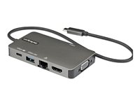 StarTech.com USB-C Multiport Adapter, USB-C to 4K 30Hz HDMI or 1080p VGA, USB Type-C Mini Dock with 100W Power Delivery Passthrough, 3-Port USB 3.0 Hub 5Gbps, GbE, 12