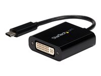 StarTech.com USB C to DVI Adapter - Black - 1920x1200 - USB Type C Video Converter for Your DVI D Display / Monitor / Projector (CDP2DVI) - adaptador para vídeo / USB - USB-C a DVI-I