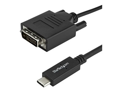  STARTECH.COM  USB-C to DVI Cable - 6 ft / 2m - 1080p - 1920x1200 - USB-C DVI Monitor Cable - USB C Cable - Computer Monitor Cable (CDP2DVIMM2MB) - cablCDP2DVIMM2MB