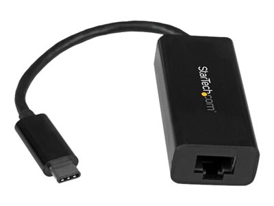  STARTECH.COM  USB C to Gigabit Ethernet Adapter - Black - USB 3.1 to RJ45 LAN Network Adapter - USB Type C to Ethernet (US1GC30B) - adaptador de red -US1GC30B