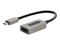 StarTech.com USB C to HDMI Adapter, 4K 60Hz UHD Video, HDR10, USB-C to HDMI 2.0b Adapter Dongle, USB Type-C DP Alt Mode to HDMI Monitor/Display/Projector, USB C to HDMI Converter, M/F - Thunderbolt 3 Compatible - adaptador de vídeo - HDMI / USB - 13 cm