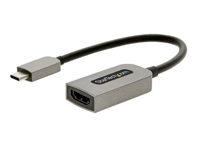  STARTECH.COM  USB C to HDMI Adapter, 4K 60Hz UHD Video, HDR10, USB-C to HDMI 2.0b Adapter Dongle, USB Type-C DP Alt Mode to HDMI Monitor/Display/Projector, USB C to HDMI Converter, M/F - Thunderbolt 3 Compatible - adaptador de vídeo - HDMI / USB - 13 cmUSBC-HDMI-CDP2HD4K60
