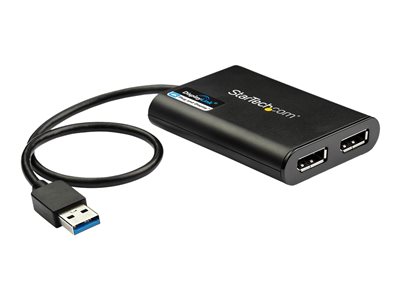  STARTECH.COM  USB to Dual DisplayPort Adapter - 4K 60Hz - USB 3.0 (5Gbps), Limited stock, see similar item USBA2DPGB - Adaptador DisplayPort - USB Tipo A a DisplayPort - 30 cmUSB32DP24K60