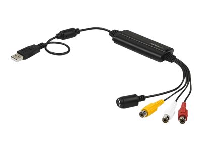  STARTECH.COM  USB Video Capture Adapter Cable, S-Video/Composite to USB 2.0 SD Video Capture Device Cable, TWAIN Support, Analog to Digital Converter fSVID2USB232