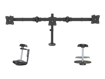  STARTECH .com Brazo articulado para 3 monitores de hasta 24 Pulgadas - Con ajuste de altura sin herramientas brazo ajustable - para 3 monitoresARMTRIO