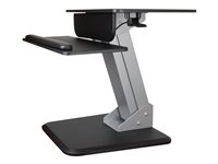 StarTech.com Height Adjustable Standing Desk Converter - Sit Stand Desk with One-finger Adjustment - Ergonomic Desk - kit de montaje - para pantalla LCD / teclado / ratón / cuaderno - negro, plata