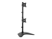 StarTech.com Soporte Vertical de Acero de Servicio Pesado para dos Monitores - Base Ajustable VESA para Pantallas de hasta 27 Pulgadas - base - para 2 monitores - negro