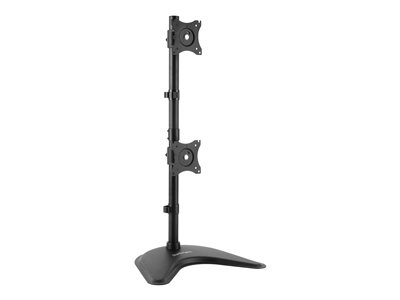  STARTECH .com Soporte Vertical de Acero de Servicio Pesado para dos Monitores - Base Ajustable VESA para Pantallas de hasta 27 Pulgadas - base - para 2 monitores - negroARMBARDUOV