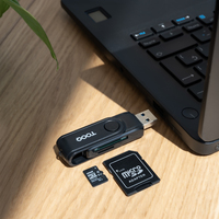 Tooq TQR-3003B Lector USB-C 2.0+USB-A 3.0 SD/TF TQR-3003B