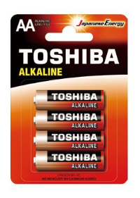 TOSHIBA Pack de 4 Pilas AA Toshiba Alkaline LR6/ 1.5V/ Alcalinas 594908 BL4