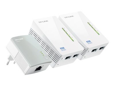  TP-LINK  TL-WPA4220T KIT AV500 Powerline Universal WiFi Range Extender, 2 Ethernet Ports, Network Kit - kit adaptador de línea eléctrica - Wi-Fi - coneTL-WPA4220 TKIT