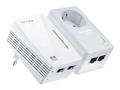  TP-LINK  TL-WPA4226KIT AV500 Powerline WiFi Kit - kit adaptador de línea eléctrica - 802.11b/g/n - conectable en la paredTL-WPA4226KIT