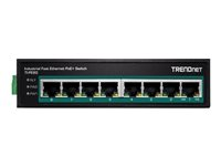 TRENDnet TI-PE80 - Industrial - conmutador - 8 puertos TI-PE80