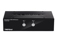 TRENDnet TK 241DP - conmutador KVM / audio / USB - 2 puertos TK-241DP