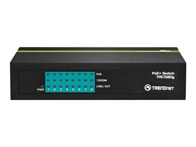  TRENDNET  TPE TG80G GREENnet PoE+ Switch - conmutador - 8 puertosTPE-TG80G