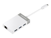 TRENDnet TUC-ETGH3 - adaptador de red - USB-C - 1000Base-T x 1 + USB 3.0 x 3 TUC-ETGH3