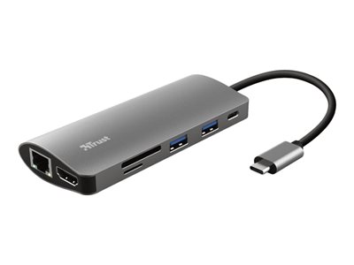  TRUST  Dalyx 7-in-1 USB-C Multiport Adapter - estación de conexión - USB-C 3.2 - HDMI - GigE23775