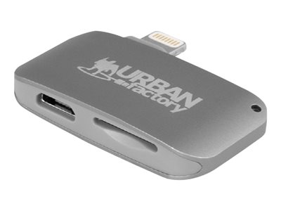  URBAN FACTORY  Card Reader for output Lightning, In: micro SD & micro USB - lector de tarjetas - LightningLCR01UF