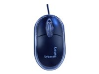 Urban Factory Cristal Mouse Optical USB 2.0, 800dpi, Internal Light, Black - ratón - USB - negro, transparente BDM02UF