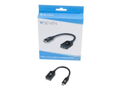  V7  - adaptador USB de tipo C - USB Tipo A a 24 pin USB-C - 10 cmV7U3C-BLK-1E