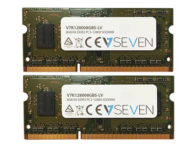  V7  - DDR3 - kit - 8 GB: 2 x 4 GB - SO DIMM de 204 contactos - 1600 MHz / PC3-12800 - sin búferV7K128008GBS-LV