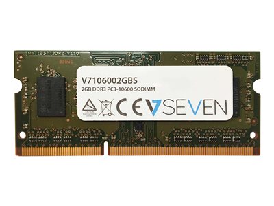  V7  - DDR3 - módulo - 2 GB - SO DIMM de 204 contactos - 1333 MHz / PC3-10600 - sin búferV7106002GBS