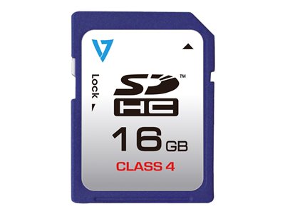  V7  VASDH16GCL4R - tarjeta de memoria flash - 16 GB - SDHCVASDH16GCL4R-2E