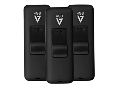  V7  VF24GAR-3PK-3E - unidad flash USB - 4 GBVF24GAR-3PK-3E
